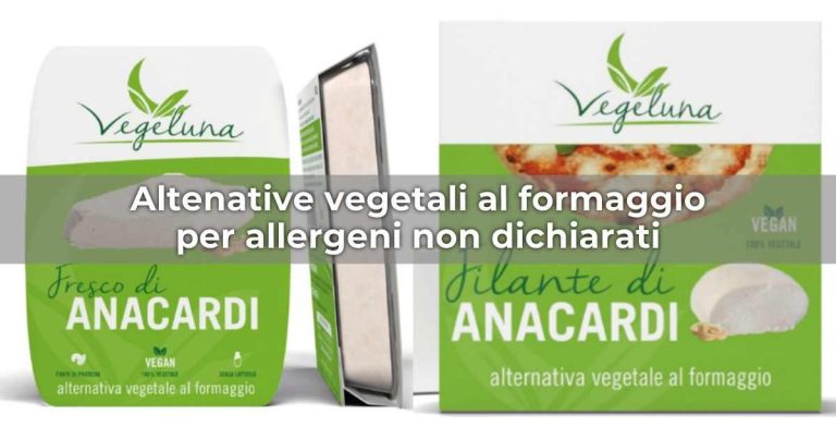 Allergeni non dichiarati in alternative vegetali al formaggio, il richiamo del Ministero della Salute