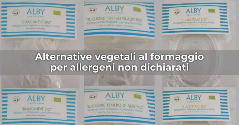 Alternative vegetali al formaggio, nuovi richiami per allergeni non dichiarati
