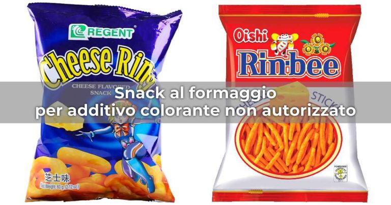Snack al formaggio richiamati per additivo colorante non ammesso: i nuovi avvisi