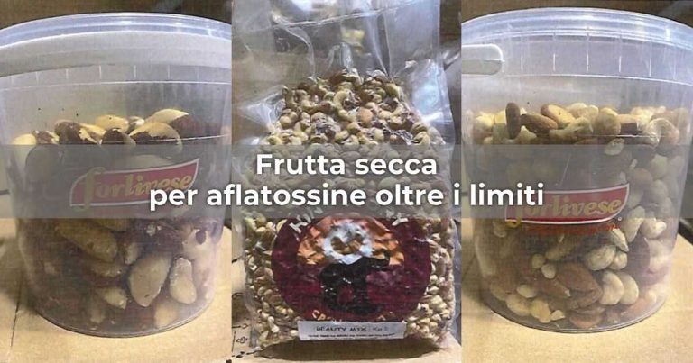 Richiamo di frutta secca in mix per aflatossine oltre i limiti