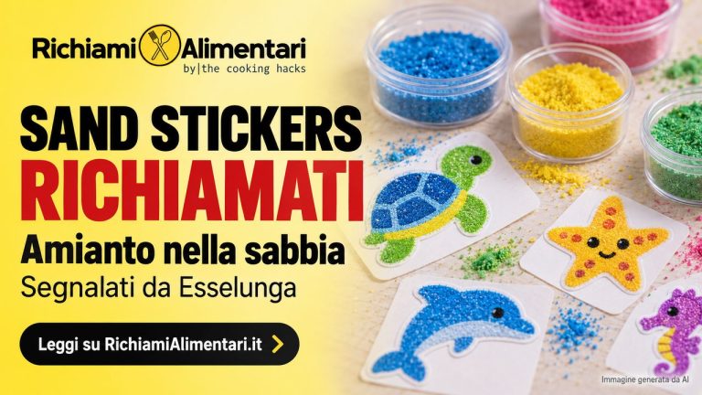 Esselunga segnala il richiamo dei Sand Stickers Galt per amianto