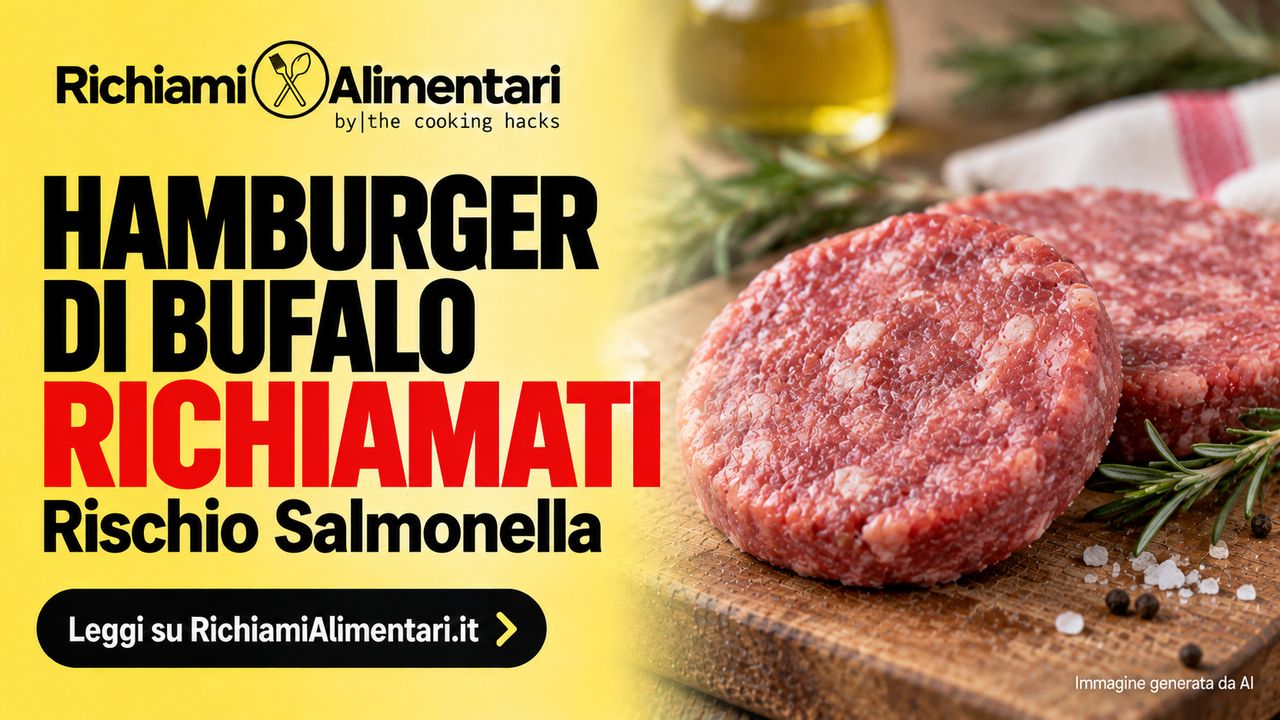 Hamburger di bufalo richiamati per Salmonella