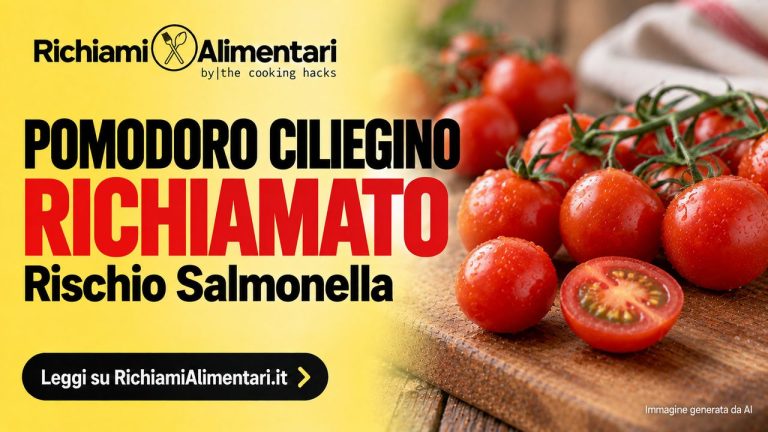 Pomodoro ciliegino richiamato per Salmonella
