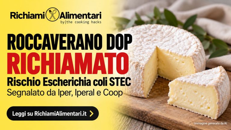 Roccaverano DOP AgriLanga richiamato per Escherichia coli STEC: lotto e scadenza