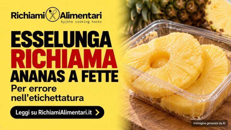 Esselunga richiama ananas a fette per errore nell'etichettatura