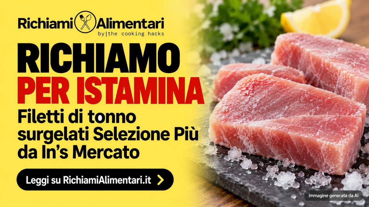 In's Mercato richiama i filetti di tonno surgelati Selezione Più per possibile presenza di istamina