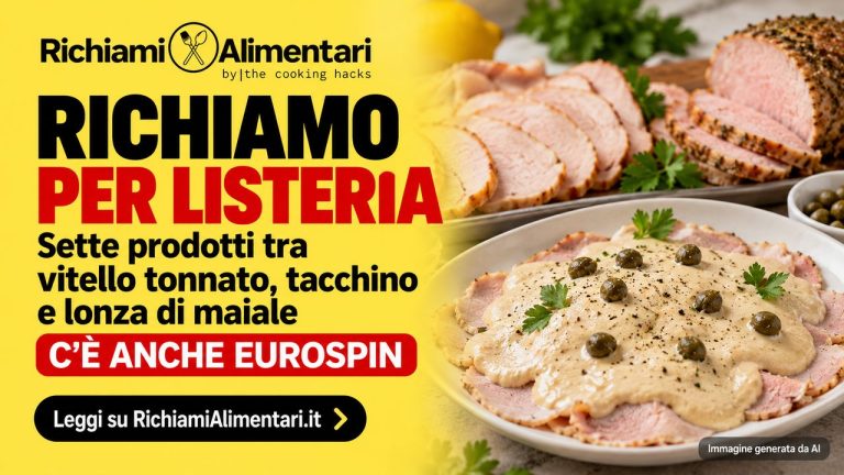 Richiamo per Listeria, coinvolti sette prodotti tra vitello tonnato, tacchino e lonza di maiale: c’è anche Eurospin