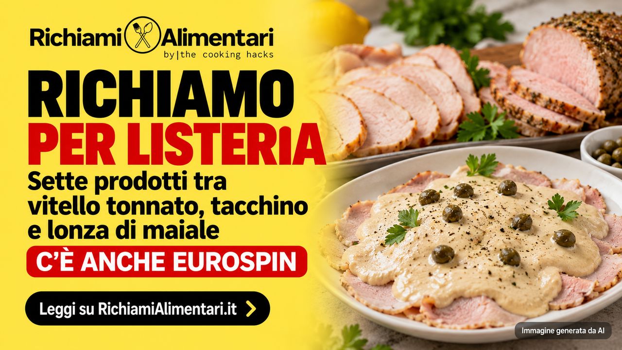 Richiamo per Listeria, coinvolti sette prodotti tra vitello tonnato, tacchino e lonza di maiale: c’è anche Eurospin