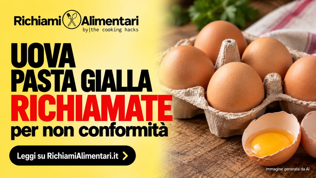 Uova Speciali Pasta Gialla richiamate per non conformità